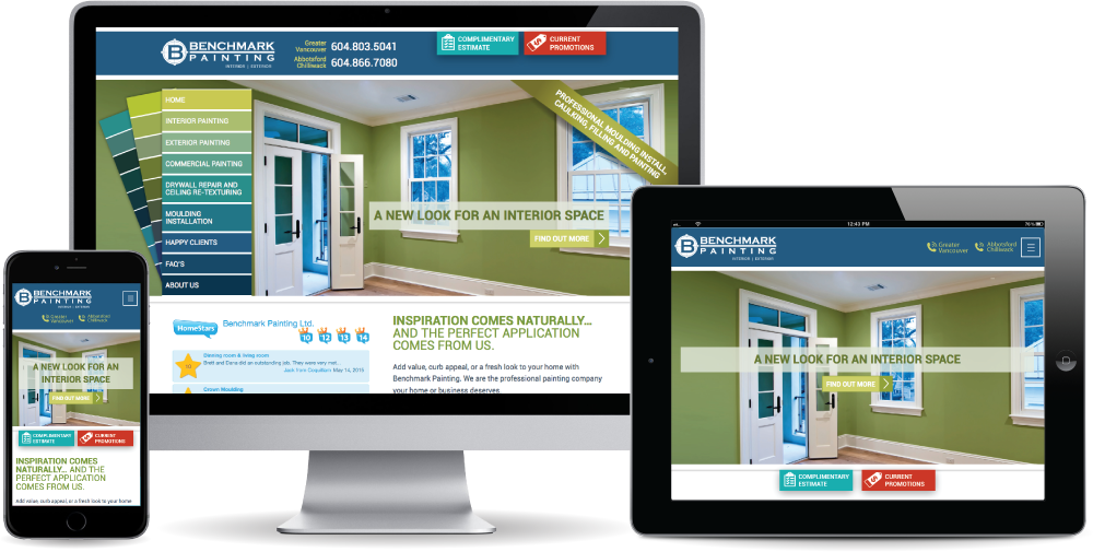 Benchmark Painting Ltd. - Web Development