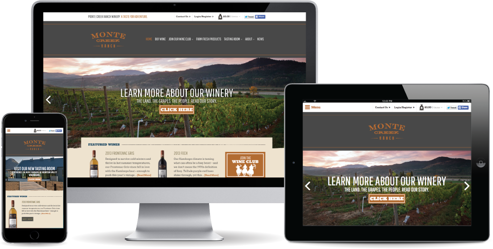 Monte Creek Ranch Winery - Web Development