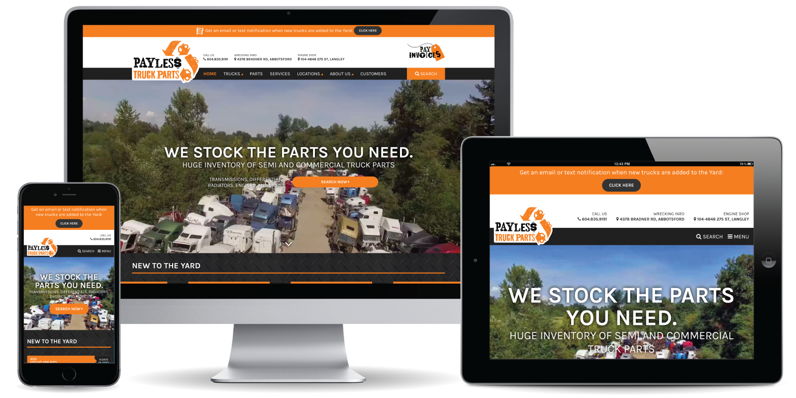 Payless Truck Parts - Web Development