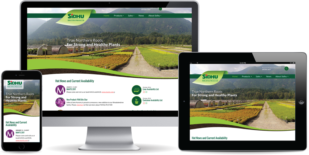 Sidhu & Sons Nursery - Web Development