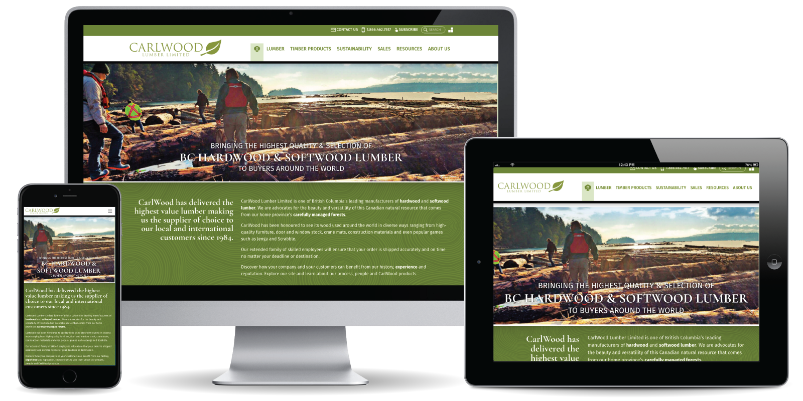 CarlWood Lumber Limited - Web Development