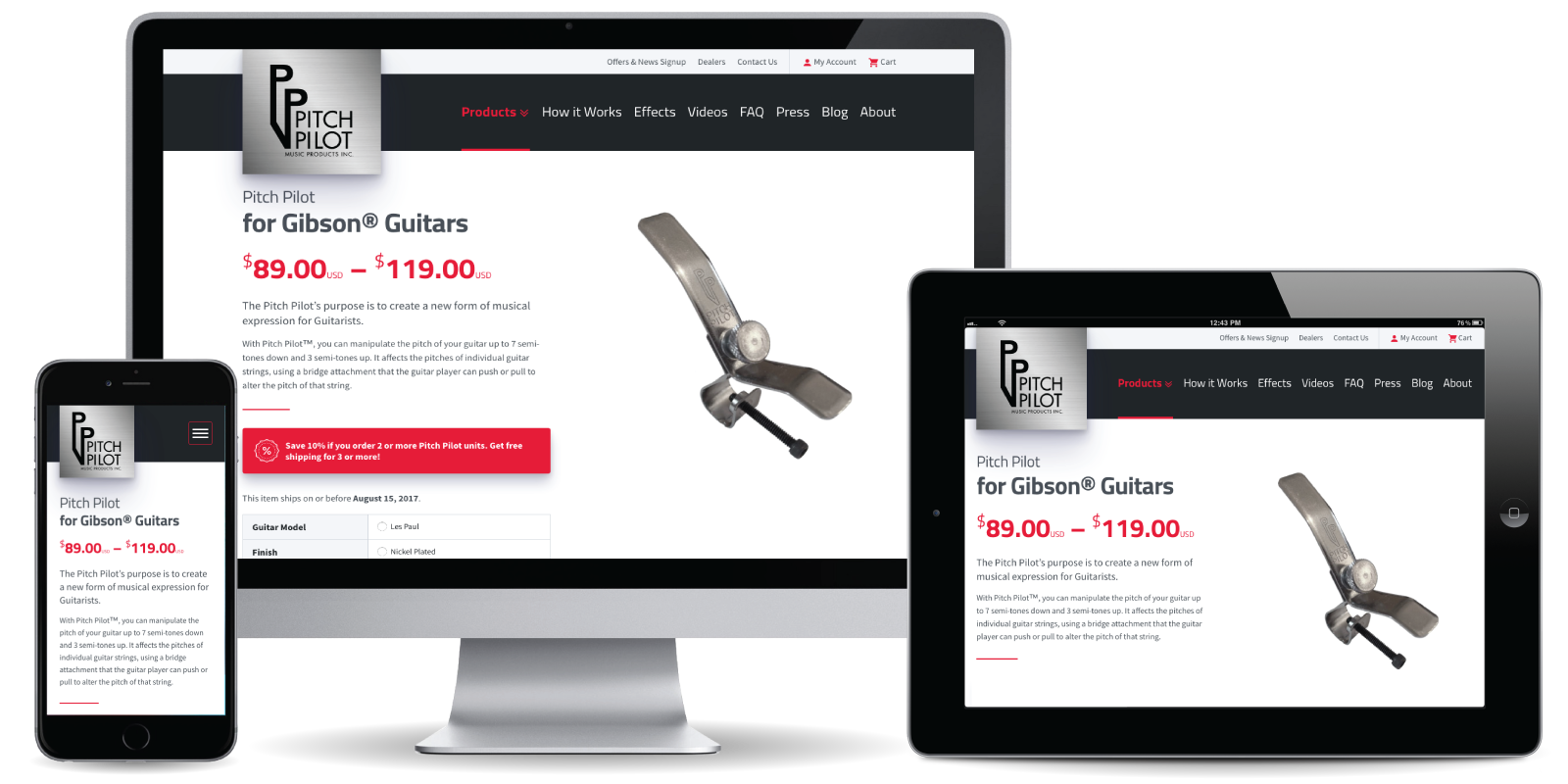 Pitch Pilot Music Products Inc. - Web Development