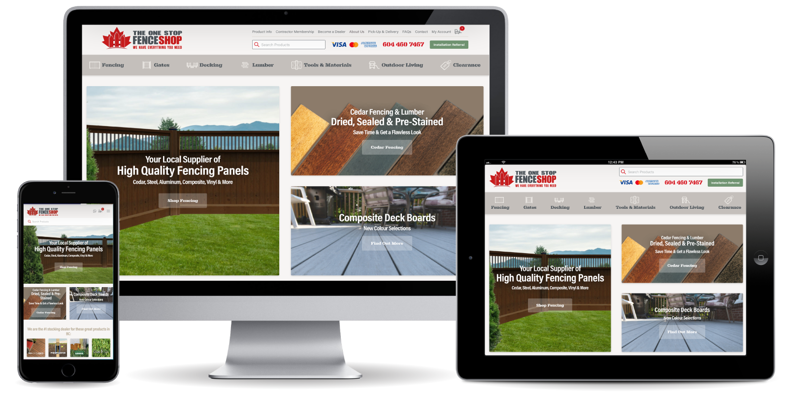 The One Stop Fence Shop Ltd. - Web Development